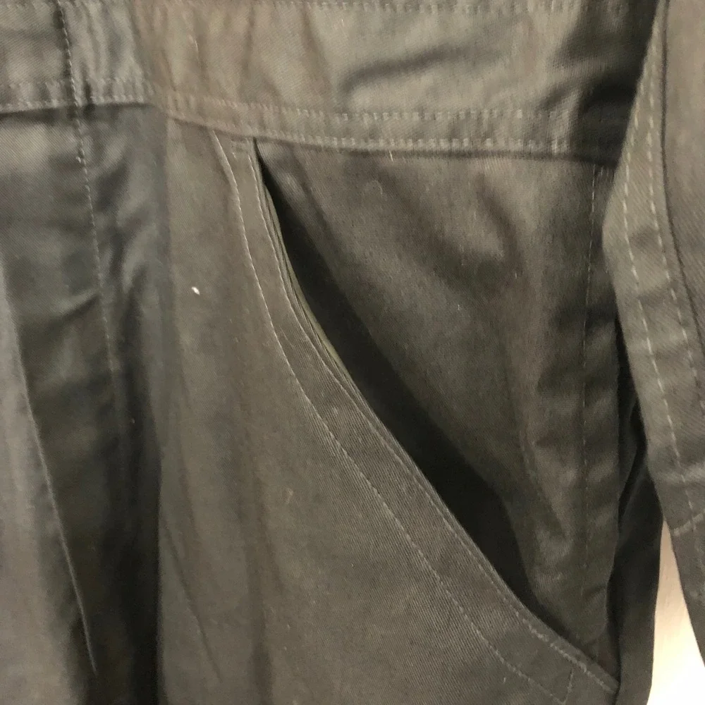 Dickies Black Coverall Jumpsuit Workwear Gold‎ Zipper Front Black L-Tall - Picture 9 of 16